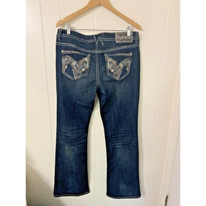 Hydraulic Gramercy Women's Jeans 14 Tall Dark Wash Bootcut Thick Stitch Western